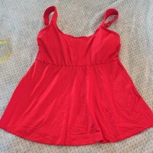 SALE* LANDS END Women's Red Swim Top